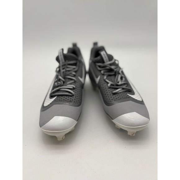 Nike Alpha Huarache Elite 2 Low Metal Baseball Cleats Grey White Mens 10.5 main image 6